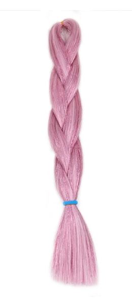 24 Inch Synthetic Braiding Hair Pink Sparkle